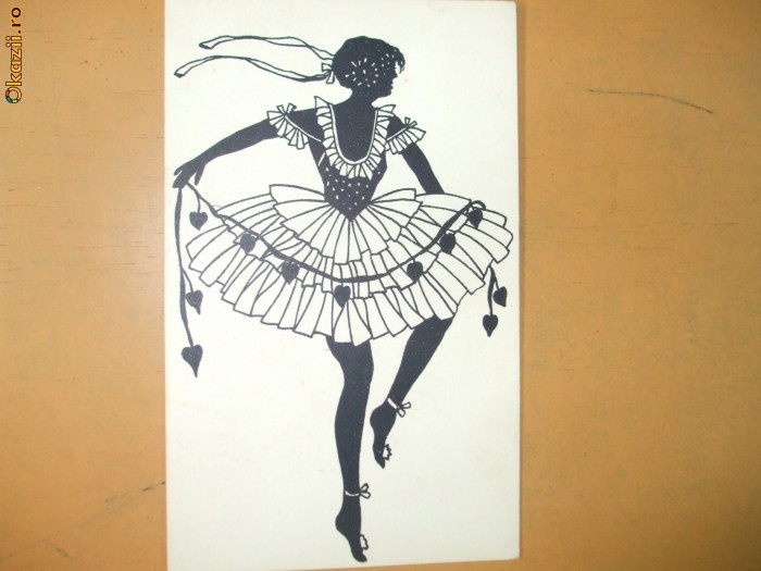 Carte postala Ilustratori desen Serie V 1 - 23 fata dans balet balerina