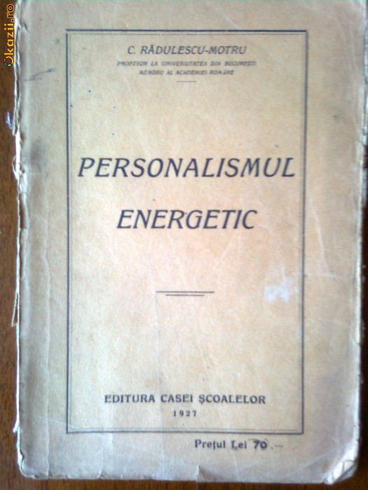 Personalismul energetic-C.Radulescu-Motru