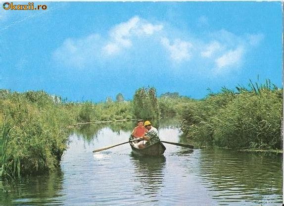 CP 214-04 Vedere din Delta Dunarii -marca fixa -circulata 1981-starea care se vede, putin semi indoita