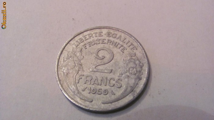 CY - 2 francs (franci) 1959 Franta / aluminiu