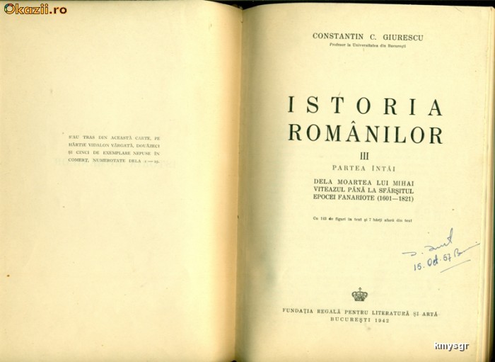 ISTORIA ROMANILOR - III- Constantin C.Giurescu ISTORIA ROMANILOR - III- Constantin C.Giurescu