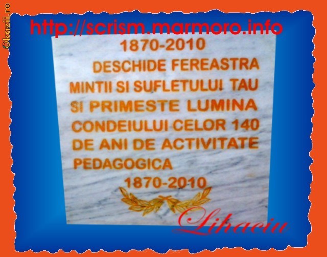Placa comemorativa 40cm x 40cm cu litere gravate Placa comemorativa 40cm x 40cm cu litere gravate