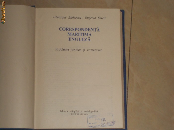 gh.bibicescu et.--CORESPONDENTA MARITIMA ENGLEZA foto mare gh.bibicescu et.--CORESPONDENTA MARITIMA ENGLEZA foto mare