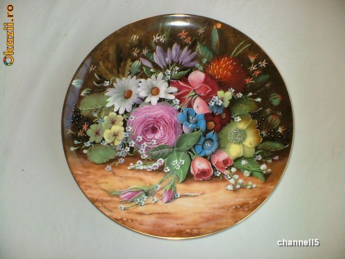 SUPERBA FARFURIE DECORATIVA COALPORT ~~ PURPLE GENTIAN ~~