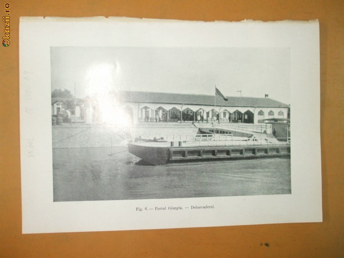 Plansa port Giurgiu Debarcader + vedere generala