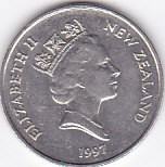 Moneda Noua Zeelanda 5 Centi 1997 - KM#60 VF