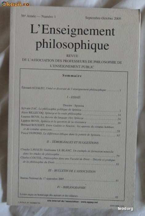 L&#039;enseignement philosophique 1/2005