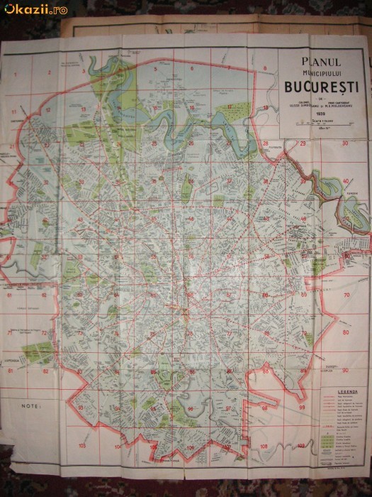 Planul Municipiului Bucuresti - 1939 Planul Municipiului Bucuresti - 1939