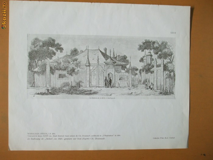Plansa Mahalaua Stelea 1841 Bucuresti