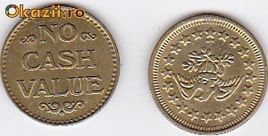 Token No cash value Token No cash value