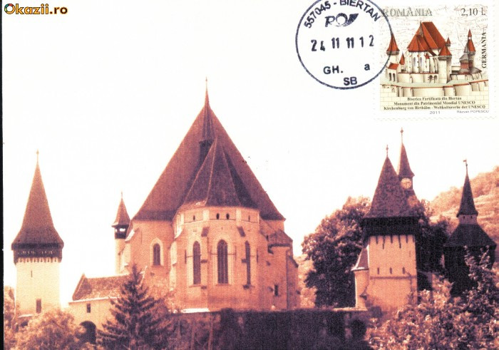 Carte maxima Biserica fortificata din Biertan