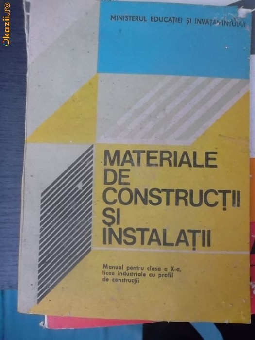 MATERIALE DE CONSTRUCTII SI NSTALATII MATERIALE DE CONSTRUCTII SI NSTALATII