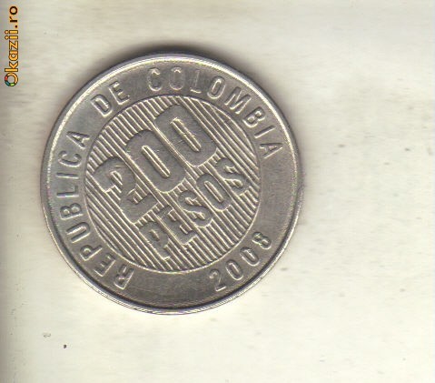 bnk mnd Columbia 200 pesos 2008