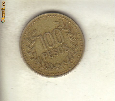bnk mnd Columbia 100 pesos 2009