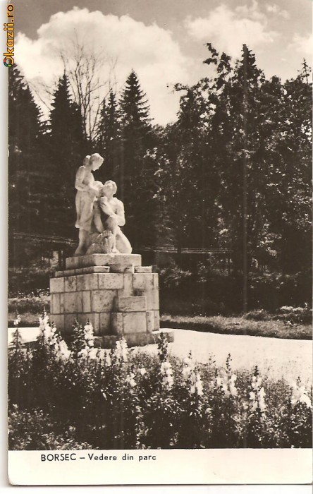 CPI (B596) BORSEC, VEDERE DIN PARC, EDITURA MERIDIANE, CPCS, CIRCULATA, 1961, STAMPILE, TIMBRU