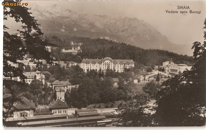 CPI (B571) SINAIA, VEDERE SPRE BUCEGI, EDITURA MERIDIANE, CPCS, SCRISA SI NECIRCULATA, RPR, TIMBRU FILATELIC LIPIT CPI (B571) SINAIA, VEDERE SPRE BUCEGI, EDITURA MERIDIANE, CPCS, SCRISA SI NECIRCULATA, RPR, TIMBRU FILATELIC LIPIT