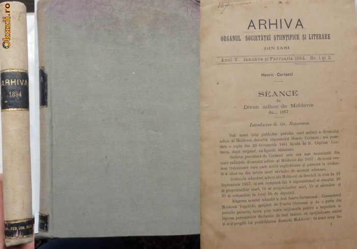 Arhiva , organul societatei stiintifice si literare din Iasi , 1901 , an complet