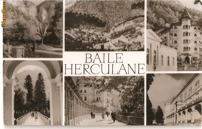 CPI (B617) BAILE HERCULANE, MOZAIC, EDITURA MERIDIANE, CPCS, CIRCULATA, 1964, STAMPILE, TIMBRU FILATELIC