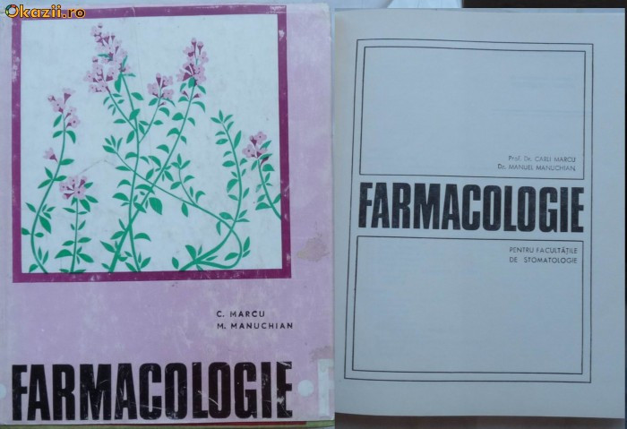 Marcu , Manuchian , Farmacologie , pentru facultatile de stomatologie , 1969