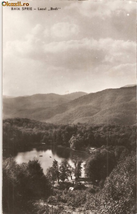 CPI (B633) BAIA SPRIE - LACUL BODI, EDITURA MERIDIANE, CPCS, CIRCULATA, 1963, STAMPILE, TIMBRE FILATELICE