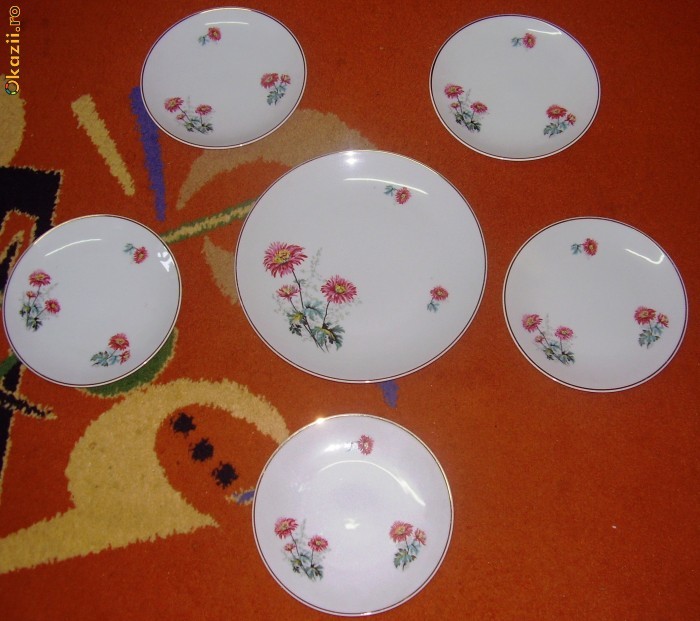 Set / serviciu - farfurii / masa - 4 persoane - portelan Bavaria - Jaeger -1979