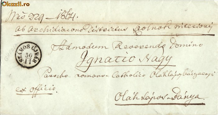 SCRISOARE VECHE 1864 GHERLA