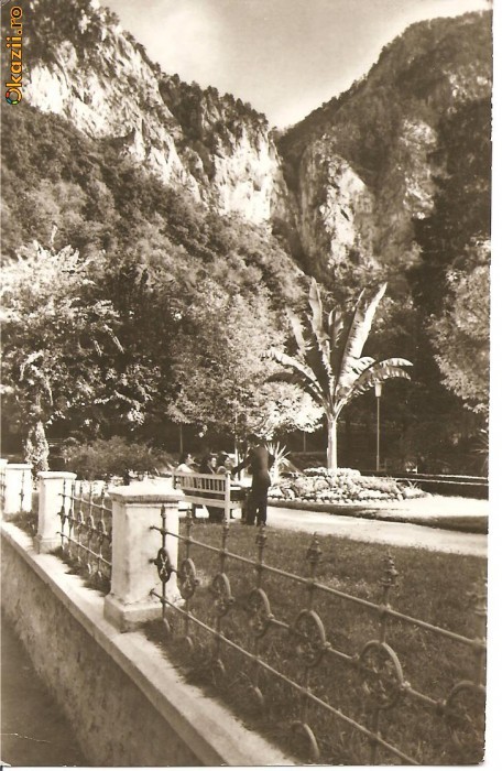 CPI (B736) BAILE HERCULANE, VEDERE DIN PARC, EDITURA MERIDIANE, CPCS, CIRCULATA, 1968, STAMPILE, TIMBRU