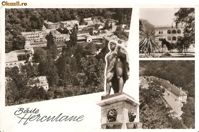 CPI (B746) BAILE HERCULANE, EDITURA, CPCS, CIRCULATA, 14.09.1961, STAMPILE, TIMBRU