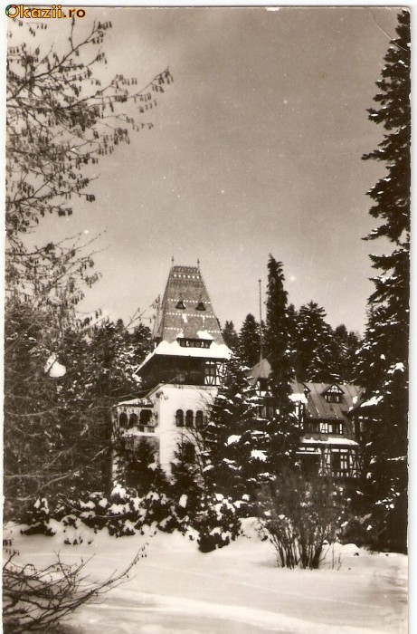 R-9841 Romania, RPR, Sinaia, Casa de creatie &quot;Pelisorul&quot;, circulata