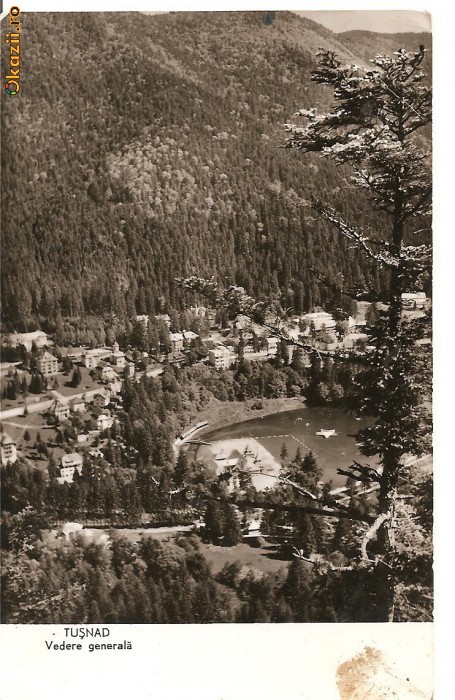 CPI (B782) TUSNAD, VEDERE GENERALA, EDITURA MERIDIANE, CPCS, CIRCULATA, 01.08.1962, STAMPILE, TIMBRU FILATELIC CPI (B782) TUSNAD, VEDERE GENERALA, EDITURA MERIDIANE, CPCS, CIRCULATA, 01.08.1962, STAMPILE, TIMBRU FILATELIC