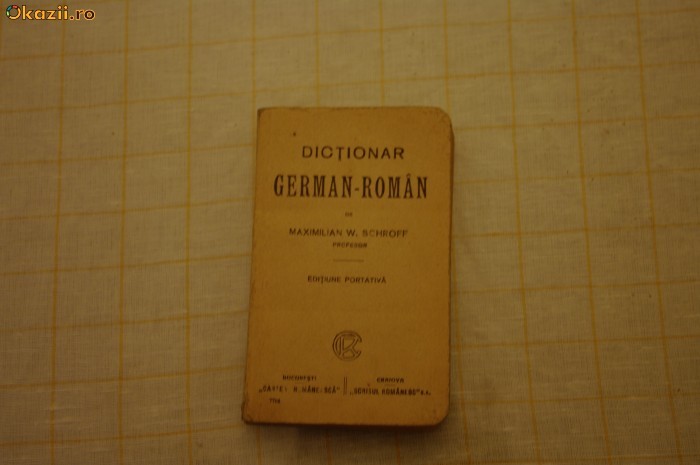 Dictionar german-roman, Maximilian W. Schroff, editiune portativa