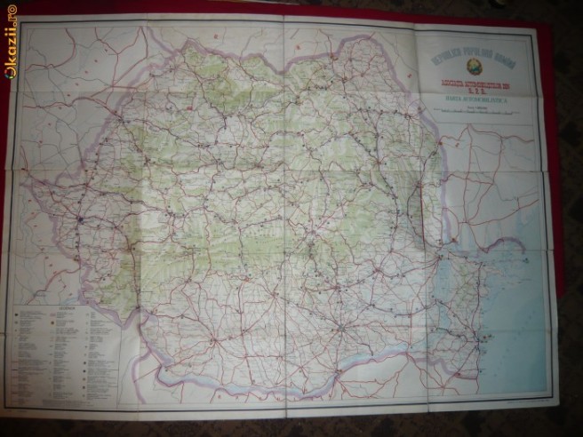 Harta Rpr HARTA AUTOMOBILISTICA RPR 1960 | arhiva Okazii.ro