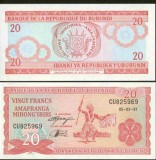 bnk bn Burundi 20 franci 1997 unc