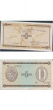 Bnk bn Cuba 5 pesos exchange certificate seria D , xf