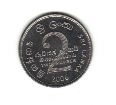 bnk mnd Sri Lanka 2 rupii 2006 foto