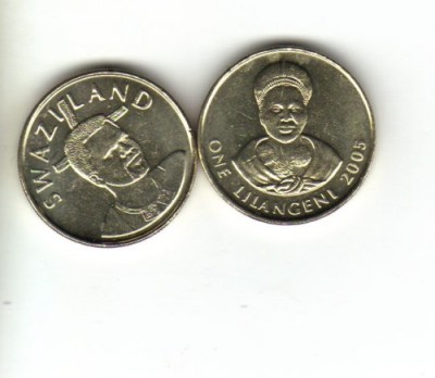 bnk mnd Swaziland 1 lilangeni 2005 unc foto