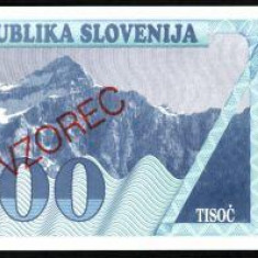 bnk bn Slovenia 1000 tolari 1990 vzorec unc (specimen)