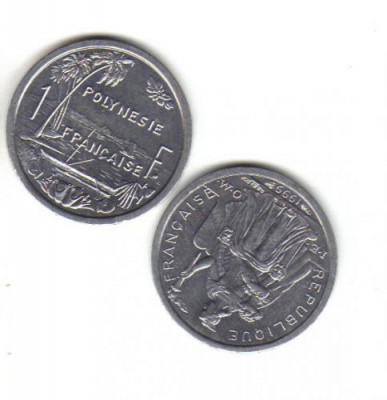 bnk mnd Polinesia Polinezia franceza 1 franc 1999 unc foto