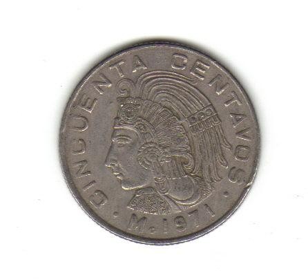 bnk mnd Mexic 50 centavos 1971 vf bnk mnd Mexic 50 centavos 1971 vf