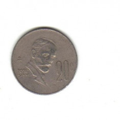 bnk mnd Mexic 20 centavos 1975 vf , personalitati