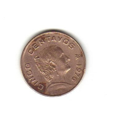 bnk mnd Mexic 5 centavos 1976 foto
