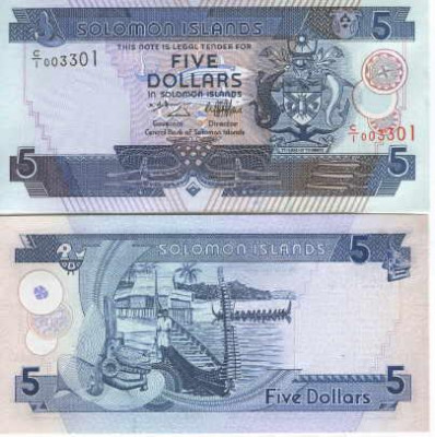 bnk bn Solomon Islands 5 $ 1996 , necirculata foto