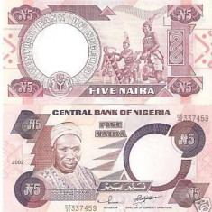 bnk bn Nigeria 5 naira 2002 unc