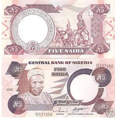 bnk bn Nigeria 5 naira 2002 unc