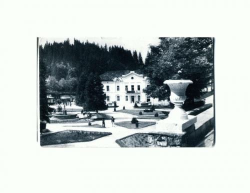 CP117-59 Borsec -Vedere din parc -RPR -circulata 1958