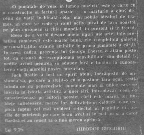 J Bratin , A Bratin - O jumatate de veac in lumea muzicii