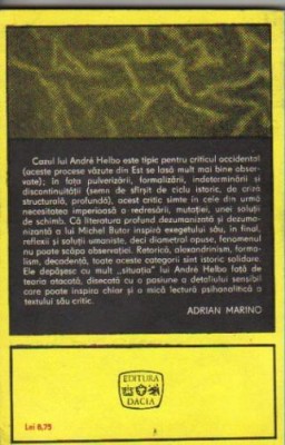 Andre Helbo - Michel Butor . Spre o literatura a semnului foto