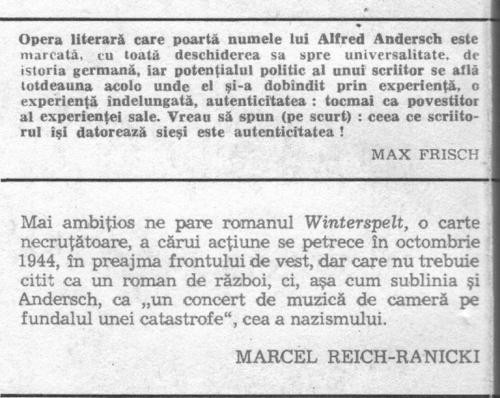 Alfred Andersch - Winterspelt Alfred Andersch - Winterspelt