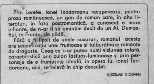 Ionel Teodoreanu - Lorelei Ionel Teodoreanu - Lorelei