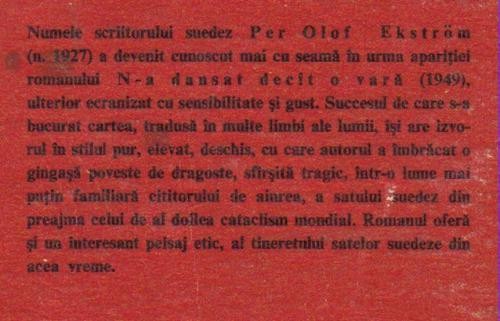 Per Olof Ekstrom - N-a dansat decat o vara Per Olof Ekstrom - N-a dansat decat o vara